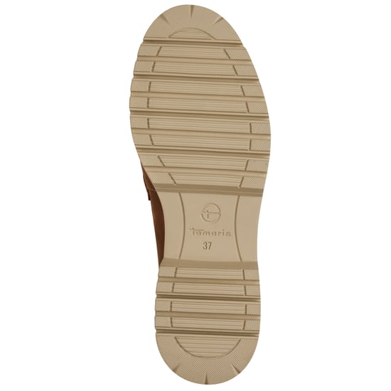 Tamaris Damen Cognac Tan Braun Leder Loafer Slip-On Plateauschuhe - Image 6