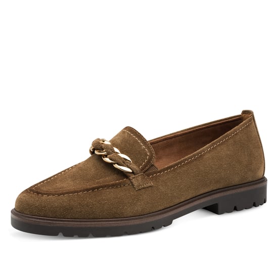 Tamaris Damen Loafer Schuhe aus Wildleder in Kamelbraun - Image 3