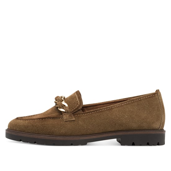Tamaris Damen Loafer Schuhe aus Wildleder in Kamelbraun - Image 4