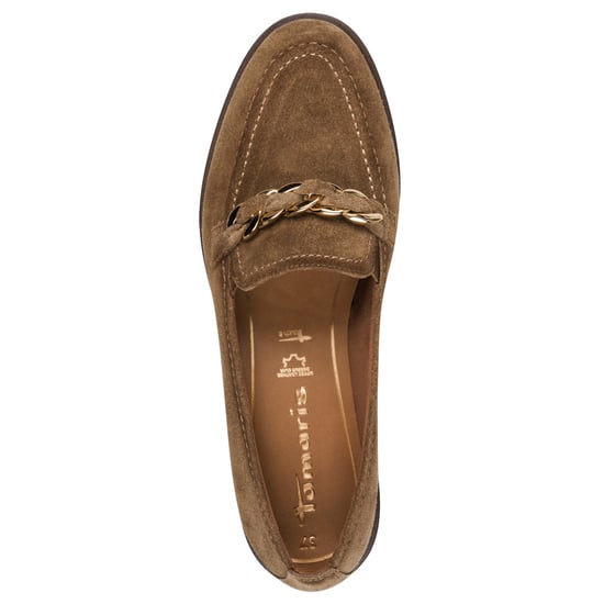 Tamaris Damen Loafer Schuhe aus Wildleder in Kamelbraun - Image 5