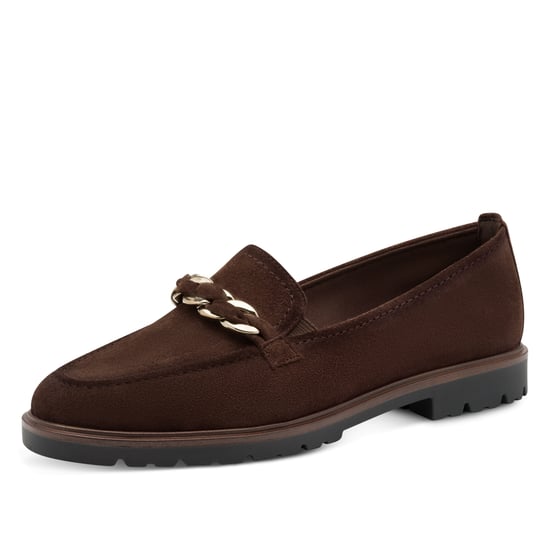 Tamaris Damen Mocca Braun Wildleder Loafer Schuhe - Image 3
