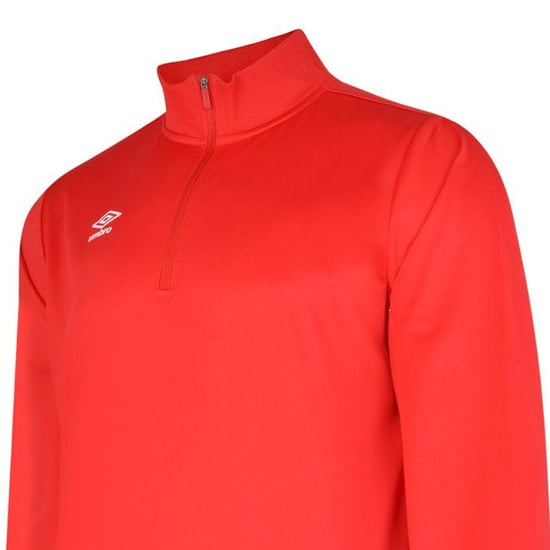 Umbro - "Club Essential" Sweatshirt mit halbem Reißverschluss für Kinder (Zinnoberrot) - Image 3