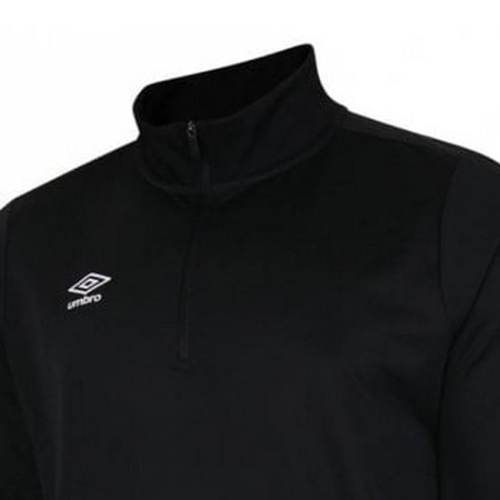Umbro Herren Club Essential Half Zip Sweatshirt (Schwarz) - Image 3