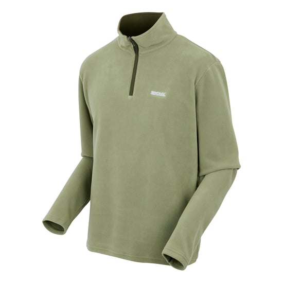 Regatta Great Outdoors Herren Thompson Fleece-Top mit Reißverschluss bis zur Brust (Ölgrün) - Image 2