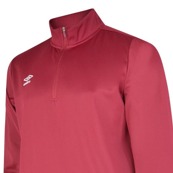 Umbro - "Club Essential" Sweatshirt mit halbem Reißverschluss für Kinder (Weinrot) - Image 3