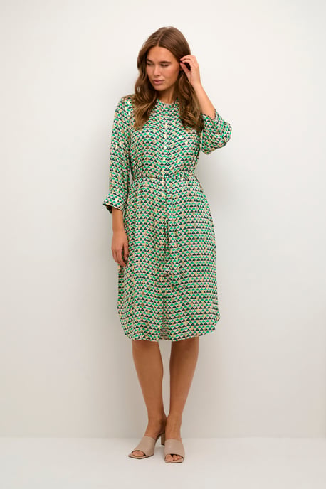 Kleid mit lockerer Passform beige - Image 3