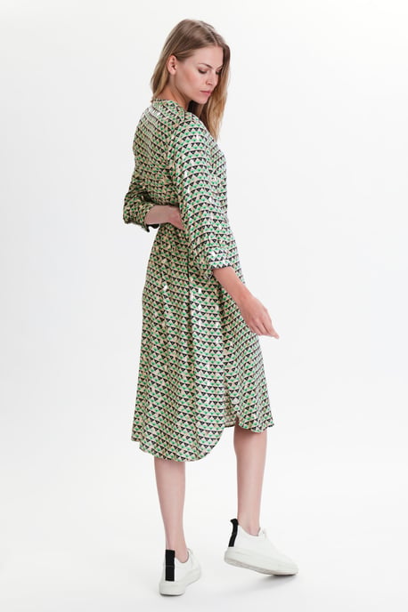 Kleid mit lockerer Passform beige - Image 4