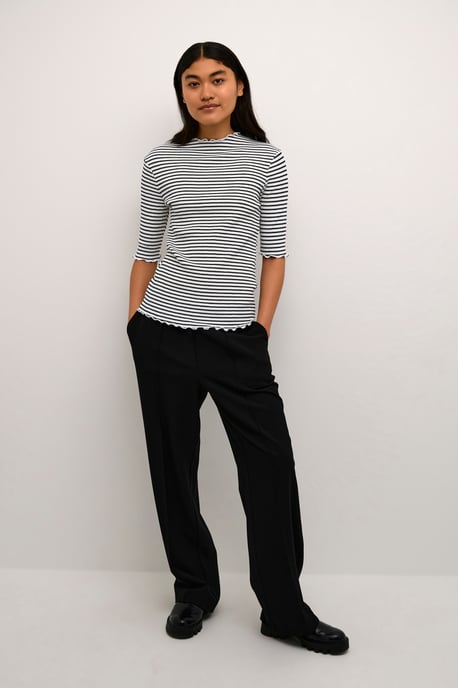T-shirt Slim fit white black - Image 2