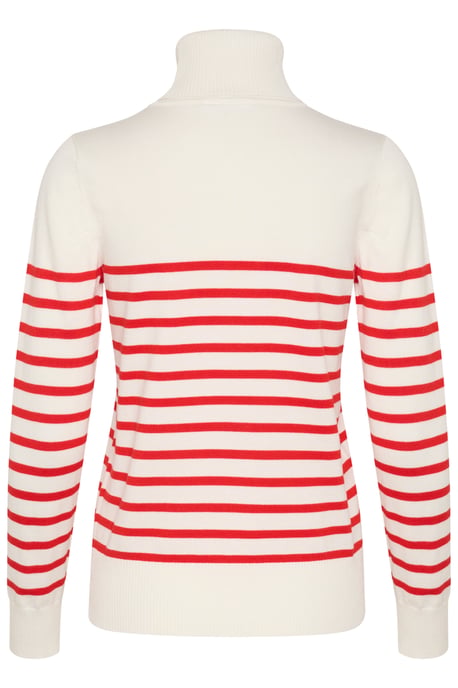Rollkragen Gerade Passform white red - Image 5