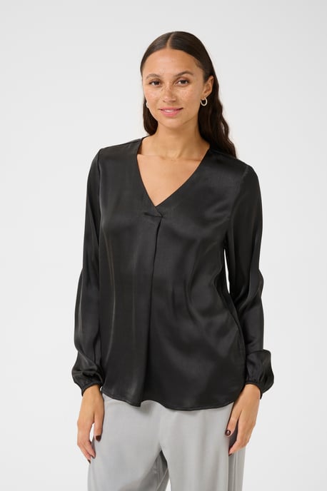 Ärmellose Bluse Regular fit Black - Image 3
