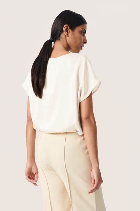 Ärmellose Bluse Gerade Passform Whisper White - Image 4