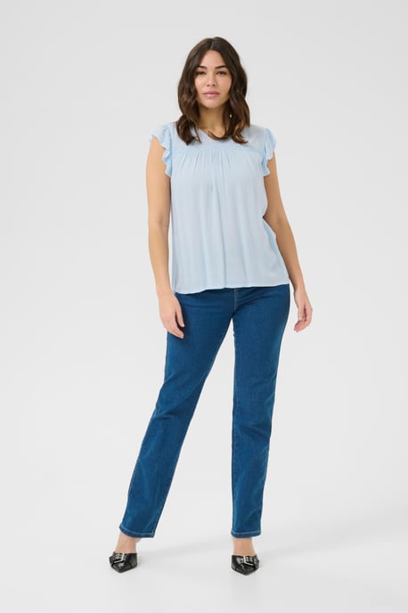 Kurzarm-Bluse Regular fit Windsurfer light blue - Image 1