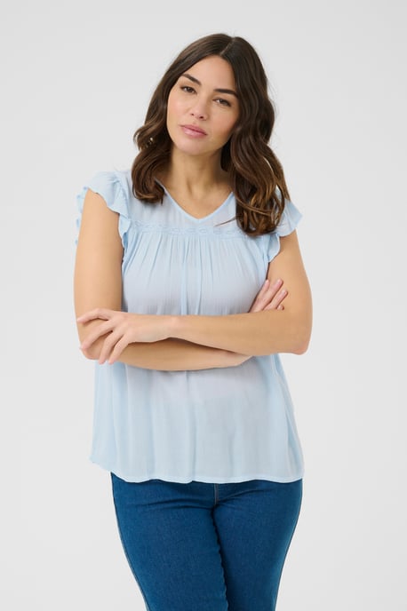 Kurzarm-Bluse Regular fit Windsurfer light blue - Image 3