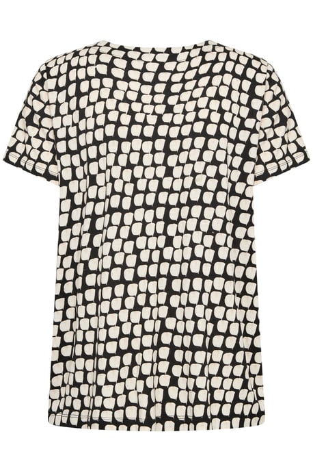 Kurzarm-Bluse Regular fit Black_Sand Graphic Dot black - Image 5