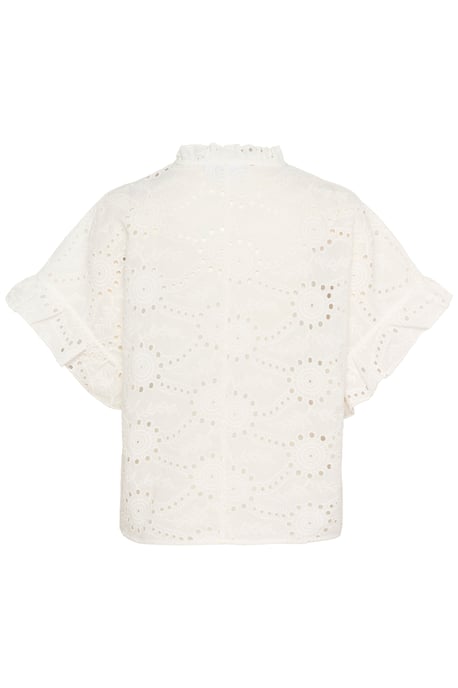 Kurzarm-Bluse Lockere Passform Ice white - Image 5
