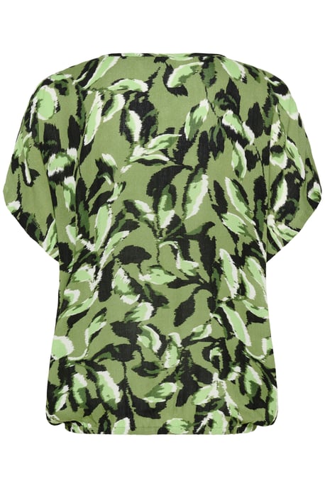 Kurzarm-Bluse Relaxed fit Green Blurry Leafs green - Image 5
