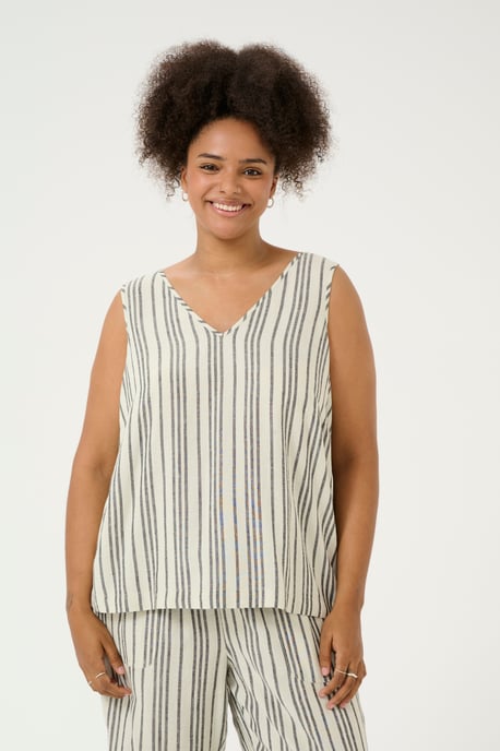 Ärmellose Bluse Regular fit Moonstruck / Black Stripe - Image 3