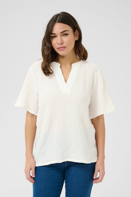Kurzarm-Bluse Regular fit Chalk white - Image 3