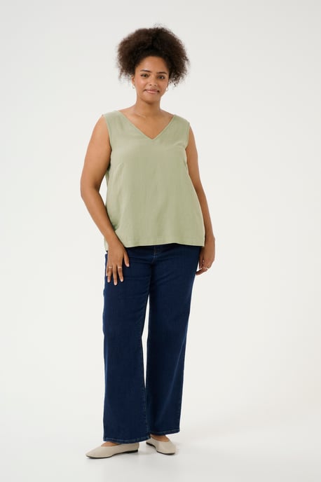 Ärmellose Bluse Regular fit Oil Green - Image 1