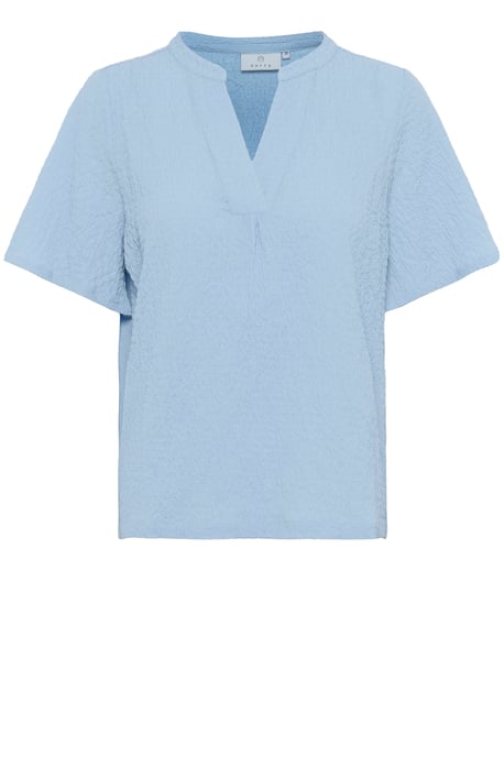 Kurzarm-Bluse Regular fit Soft Chambray light blue - Image 4