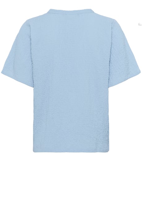 Kurzarm-Bluse Regular fit Soft Chambray light blue - Image 5