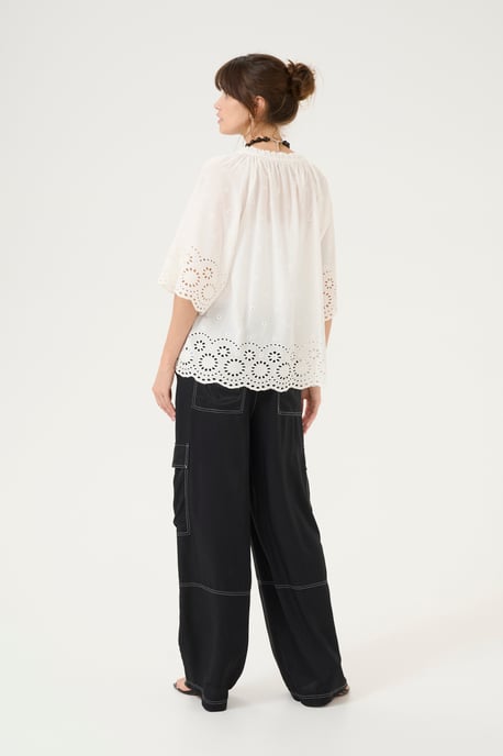 Kurzarm-Bluse Relaxed fit Spring Gardenia white - Image 2