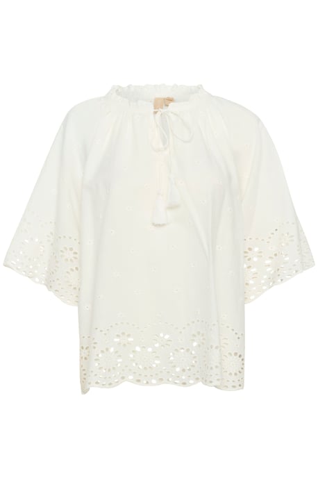 Kurzarm-Bluse Relaxed fit Spring Gardenia white - Image 4