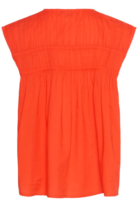 Ärmellose Bluse A-shape Grenadine orange - Image 5