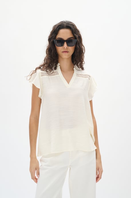 Kurzarm-Bluse Whisper White - Image 5