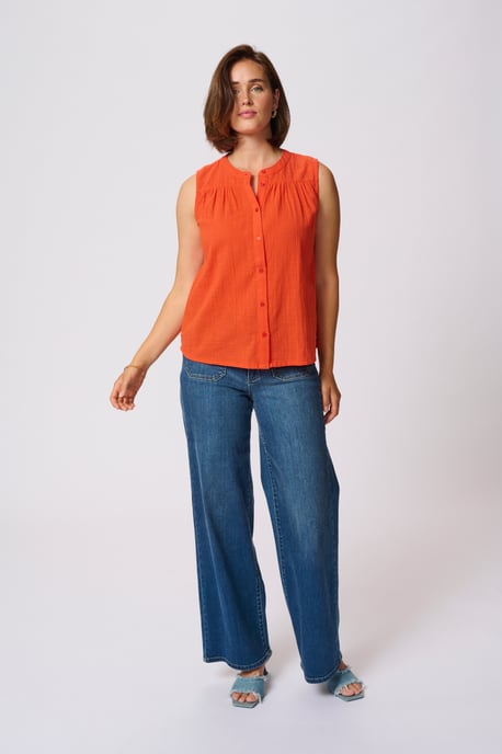Kurzarm-Bluse Regular fit Grenadine - Image 1