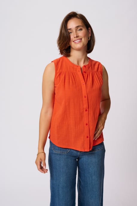 Kurzarm-Bluse Regular fit Grenadine - Image 3