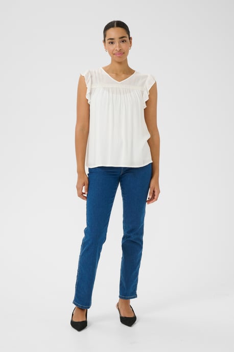 Kurzarm-Bluse Regular fit Chalk white - Image 2
