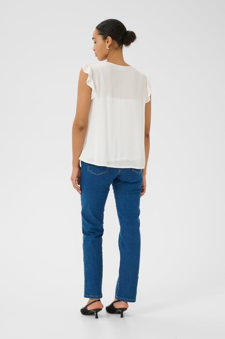 Kurzarm-Bluse Regular fit Chalk white - Image 4
