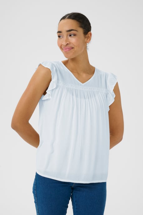 Kurzarm-Bluse Regular fit Chalk white - Image 5