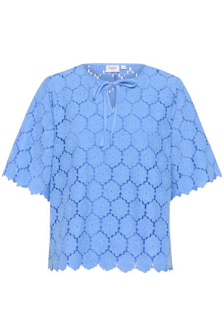 Kurzarm-Bluse Lockere Passform Provence - Image 4