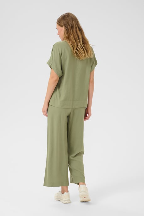 Kurzarm-Bluse Loose fit Oil Green - Image 2