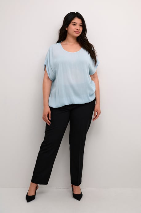 Kurzarm-Bluse Loose fit Celestial Blue light blue - Image 1