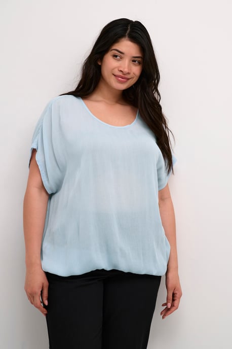 Kurzarm-Bluse Loose fit Celestial Blue light blue - Image 3