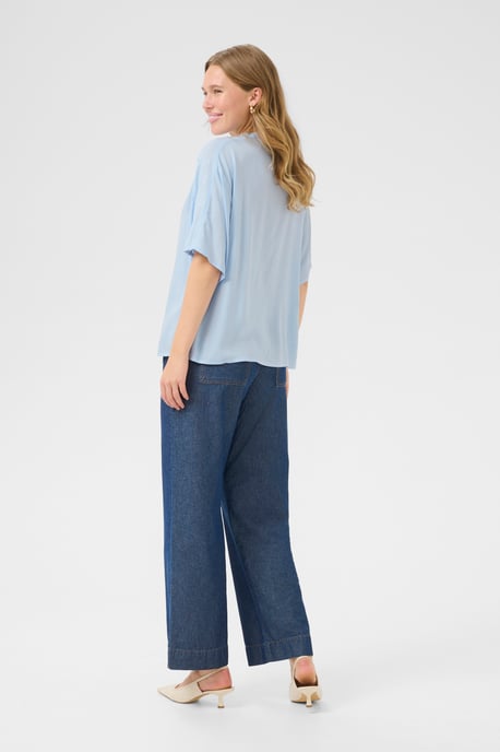 Kurzarm-Bluse Casual fit Windsurfer light blue - Image 2