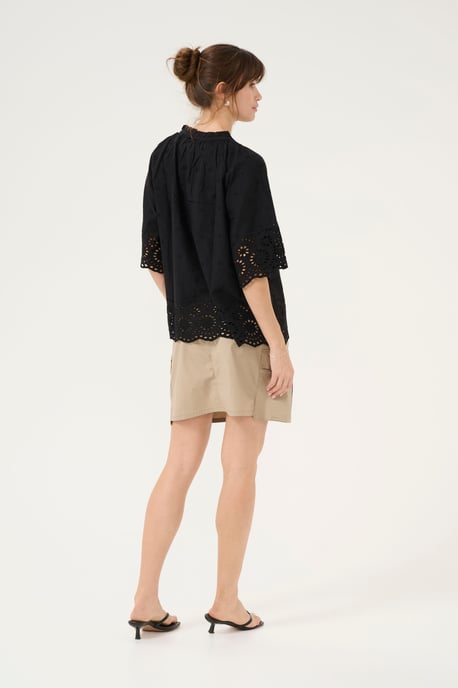 Kurzarm-Bluse Relaxed fit Black - Image 2