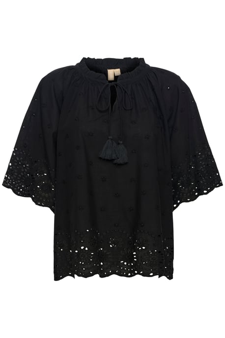 Kurzarm-Bluse Relaxed fit Black - Image 4