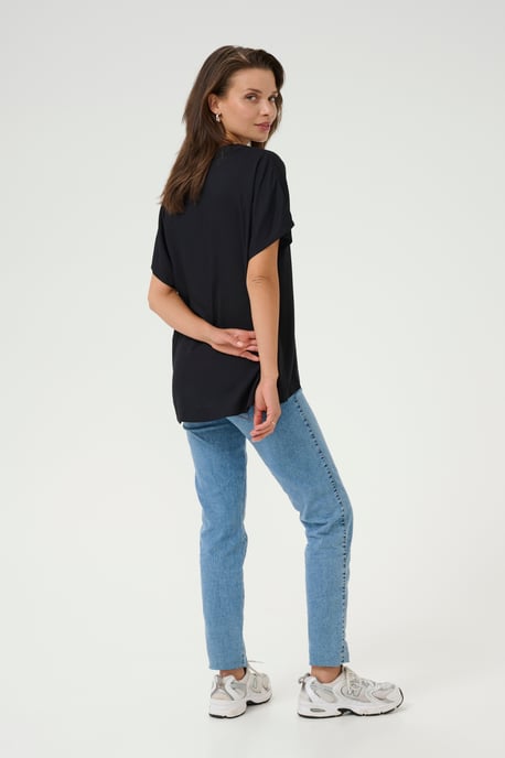 Kurzarm-Bluse Regular fit Black - Image 2