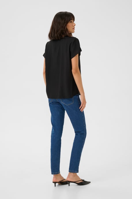 Kurzarm-Bluse Regular fit Black  - Image 2