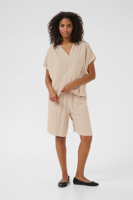Kurzarm-Bluse Loose fit Feather Gray beige - Image 2