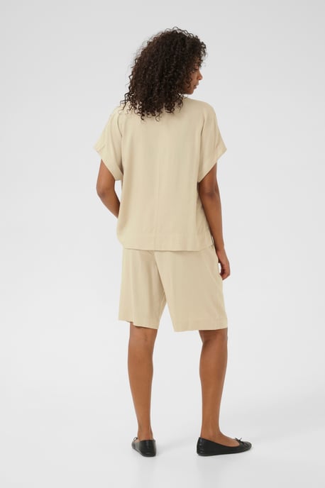 Kurzarm-Bluse Loose fit Feather Gray beige - Image 3