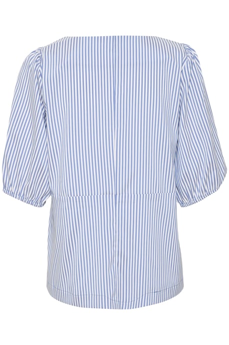 Kurzarm-Bluse Casual fit Mazarine Blue white - Image 5