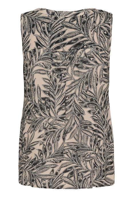Ärmellose Bluse Regular fit Blue Leaf Print - Image 2