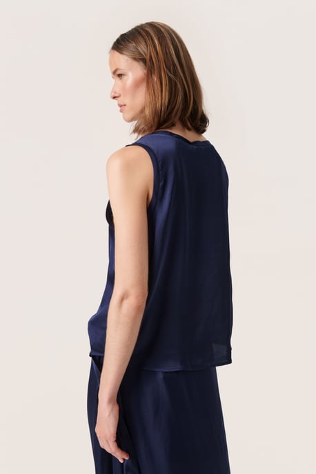 Ärmellose Bluse Gerade Passform Night Sky dark blue - Image 5