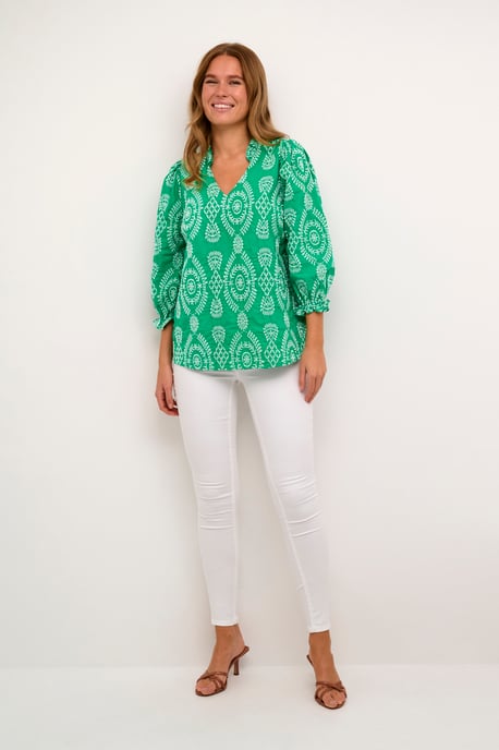 Kurzarm-Bluse Casual fit Holly Green - Image 1