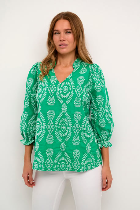 Kurzarm-Bluse Casual fit Holly Green - Image 2